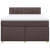 vidaXL Boxspringbett mit Matratze Dunkelbraun 140x190 cm Stoff