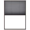 vidaXL Insektenschutz-Plissee f&uuml;r Fenster Aluminium Braun 60x80 cm