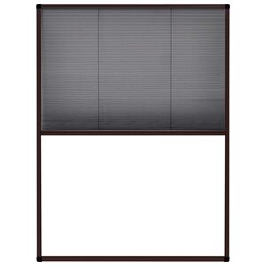 vidaXL Insektenschutz-Plissee f&uuml;r Fenster Aluminium Braun 60x80 cm
