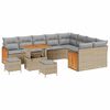 vidaXL Gartensofa-set 13 Stk. 9-Sitzanzahl Beige und Hellgrau