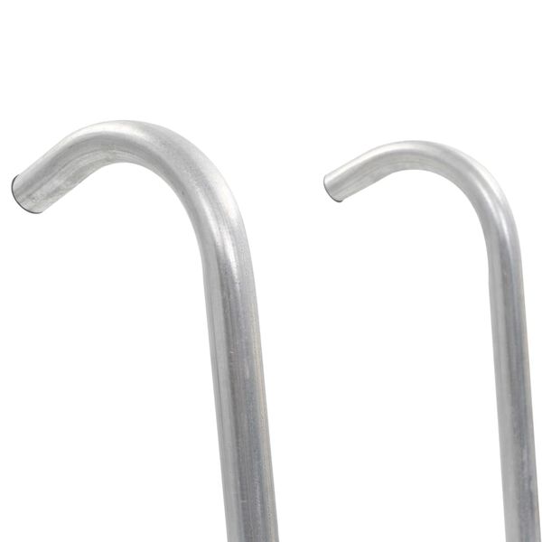 vidaXL 2-stufige Trampolinleiter Stahl Silbern 102,6 cm