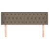 vidaXL Kopfteil mit Ohren Taupe 163x16x78/88 cm Stoff