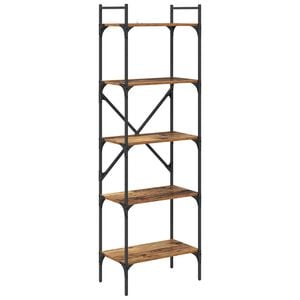 vidaXL B&uuml;cherregal 5 Ebenen 56 x 32 x 174 cm Holzwerkstoff Altholz