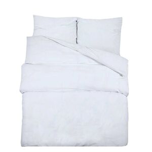 vidaXL Bettw&auml;sche-Set Wei&szlig; 200x200 cm Baumwolle