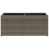 vidaXL Hochbeet mit 2 F&auml;chern Grau 72x30x32 cm Poly Rattan