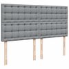 vidaXL Boxspringbett mit Matratze Hellgrau 180x200 cm Stoff
