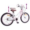 vidaXL Kinderfahrrad 18 Zoll f&uuml;r 5-7 Jahre alt Hellrosa