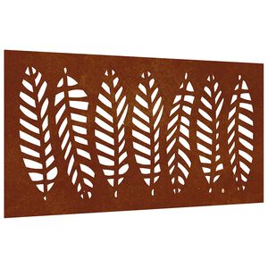 vidaXL Garten-Wanddeko 105x55 cm Cortenstahl Blatt-Design