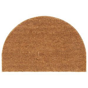 vidaXL Fu&szlig;matte Natur Halbrund 40x60 cm Kokosfaser Getuftet