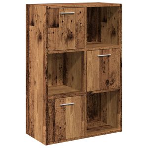 vidaXL B&uuml;cherschrank Altholz-Optik 60,5x30x90 cm Holzwerkstoff