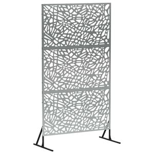 vidaXL Sichtschutz 100 x 50 x 180 cm Verzinkter Stahl Silber