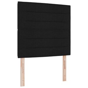 vidaXL LED Kopfteil mit LED-Lichtleisten Schwarz 80 cm Stoff