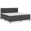 vidaXL Boxspringbett Dunkelgrau Stoff 200x200 cm