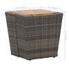 vidaXL 3-tlg. Bistro-Set Poly Rattan und Akazienholz Grau