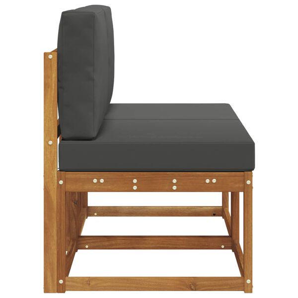 vidaXL 2 St&uuml;ck Outdoor Mittelsofa Massivholz Akazie