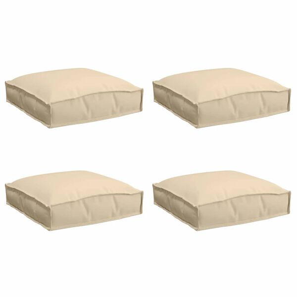 vidaXL Palettkissen für geeigneten Sitz 4 pcs Beige 40 x 40 x 8 cm