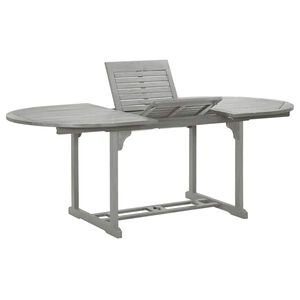 vidaXL Gartentisch Grau 200x100x75 cm Massivholz Akazie