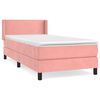 vidaXL Boxspringbett mit Matratze Rosa 90x200 cm Samt