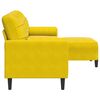 vidaXL Sofa 3-Sitzer mit Hocker Gelb 210 cm Samt