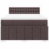 vidaXL Boxspringbett mit Matratze Dunkelbraun 140x190 cm Stoff