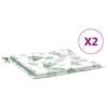 vidaXL Stuhlkissen 2 Stk. Blattmuster 40x40x3 cm Stoff