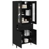 vidaXL Highboard Schwarz Eichen-Optik 69,5 x 34 x 180 cm Holzwerkstoff