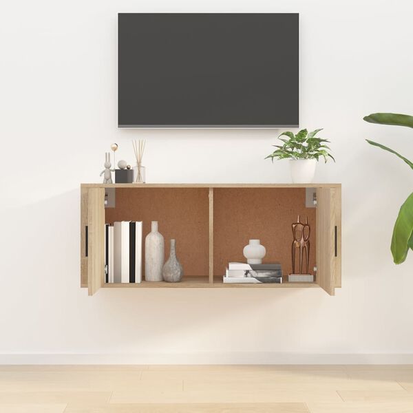 vidaXL TV-Wandschrank Sonoma-Eiche 100x34,5x40 cm