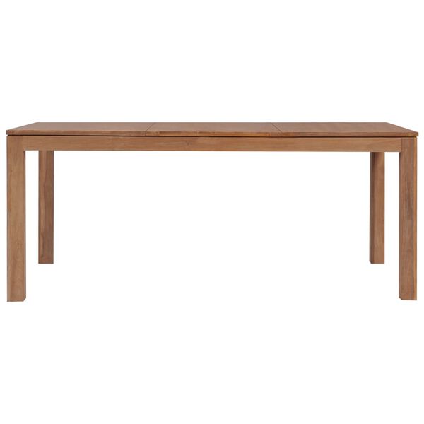 vidaXL Esstisch Massivholz Teak Nat&uuml;rliches Finish 180x90x76 cm