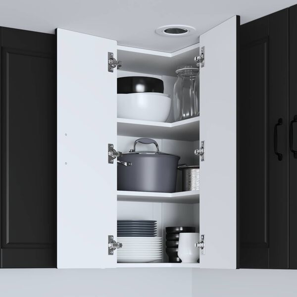 vidaXL K&uuml;chenschrank mit Regal Schwarz 57 x 57 x 80 cm Holzwerkstoff