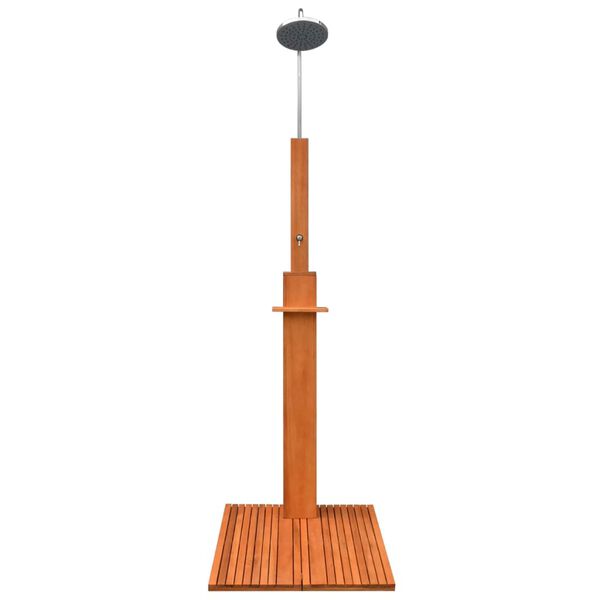 vidaXL Au&szlig;endusche Eukalyptusholz und Stahl