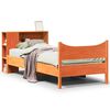 vidaXL Massivholzbett ohne Matratze Wachsbraun 75x190 cm Kiefernholz
