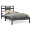 vidaXL Massivholzbett Grau 90x190 cm