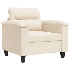 vidaXL Sessel Beige 60 cm Mikrofasergewebe
