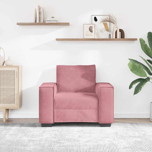 vidaXL Sessel Rosa 60 cm Samt