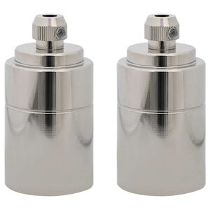 vidaXL Lampenfassungen 2 Stk. Satin-Nickel E27