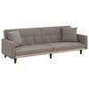 vidaXL Schlafsofa mit Kissen Taupe Stoff