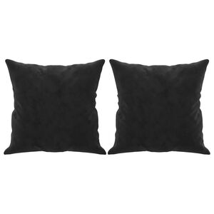 vidaXL Zierkissen 2 Stk. Schwarz 40x40 cm Samt