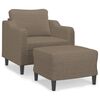 vidaXL Sessel mit Hocker Taupe 60 cm Stoff