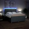 vidaXL Boxspringbett mit Matratze Dunkelgrau 200x200 cm Stoff