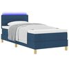 vidaXL LED Boxspringbett mit Matratze mit LED Blau 100 x 200 cm Stoff