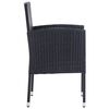 vidaXL 5-tlg. Garten-Essgruppe Poly Rattan Schwarz