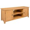 vidaXL TV-Schrank 110x35x44 cm Massivholz Eiche