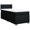 vidaXL Boxspringbett mit Matratze Schwarz 90x200 cm Stoff