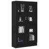 vidaXL B&uuml;cherregal Schwarz Eichen-Optik 82,5 x 30,5 x 150 cm