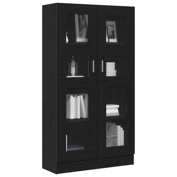 vidaXL B&uuml;cherregal Schwarz Eichen-Optik 82,5 x 30,5 x 150 cm