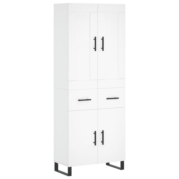 vidaXL Highboard Wei&szlig; 69,5x34x180 cm Holzwerkstoff
