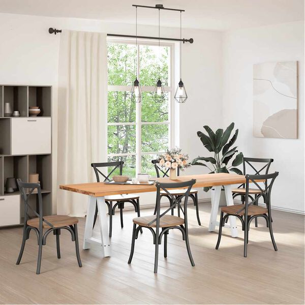 vidaXL Esstischbeine A-Form 2 Stk. Wei&szlig; 60x(72-73) cm Stahl