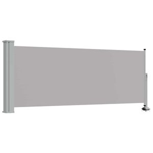 vidaXL Ausziehbare Seitenmarkise 100x300 cm Grau