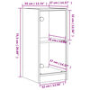 vidaXL Beistellschrank mit Glast&uuml;ren Sonoma-Eiche 35x37x75,5 cm