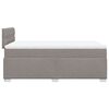 vidaXL Boxspringbett mit Matratze Taupe 120x190 cm Stoff
